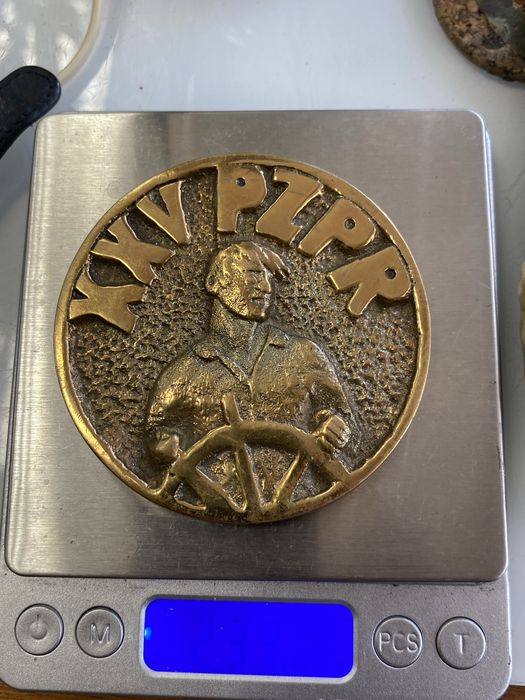 Medal mosiądz 25 lat pzpr prl plakieta mosiądz