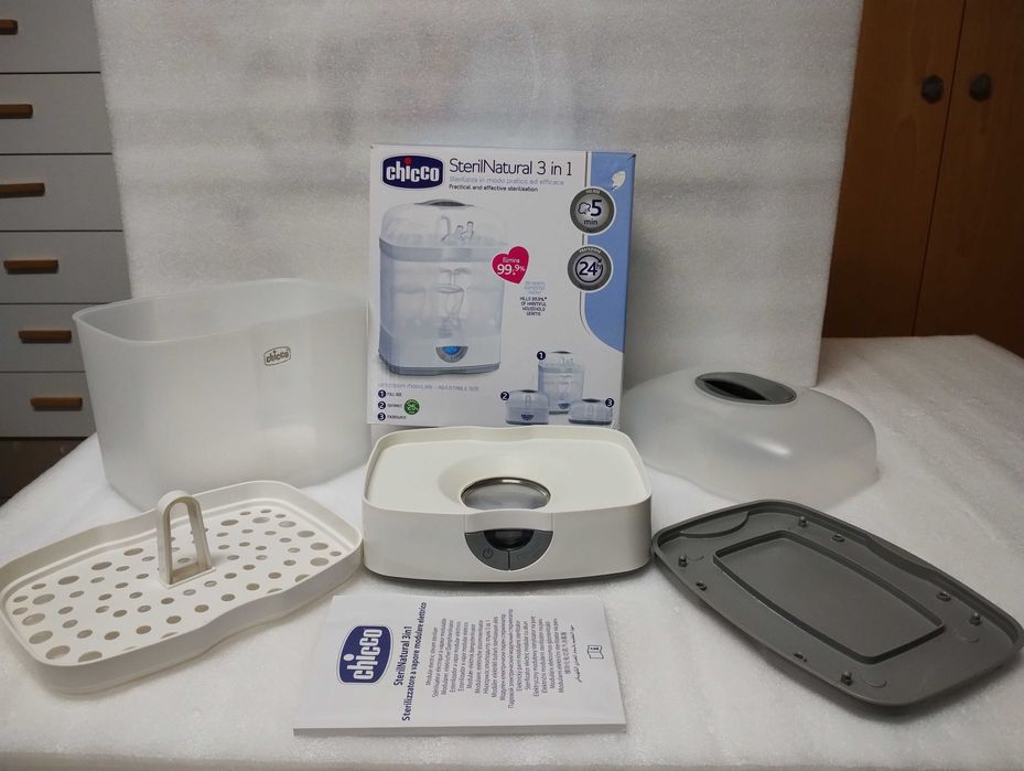 Esterilizador eléctrico a vapor 3 em 1