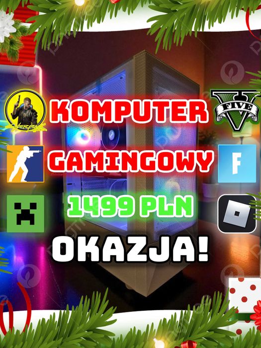 Komputer Gamingowy do Gier Ryzen 1600 GTX 1060 6GB 16 GB RAM 512GB SSD