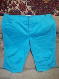 Бирюзовые брюки капри, бриджи 60-62 размер, XXXXXL, Sheego