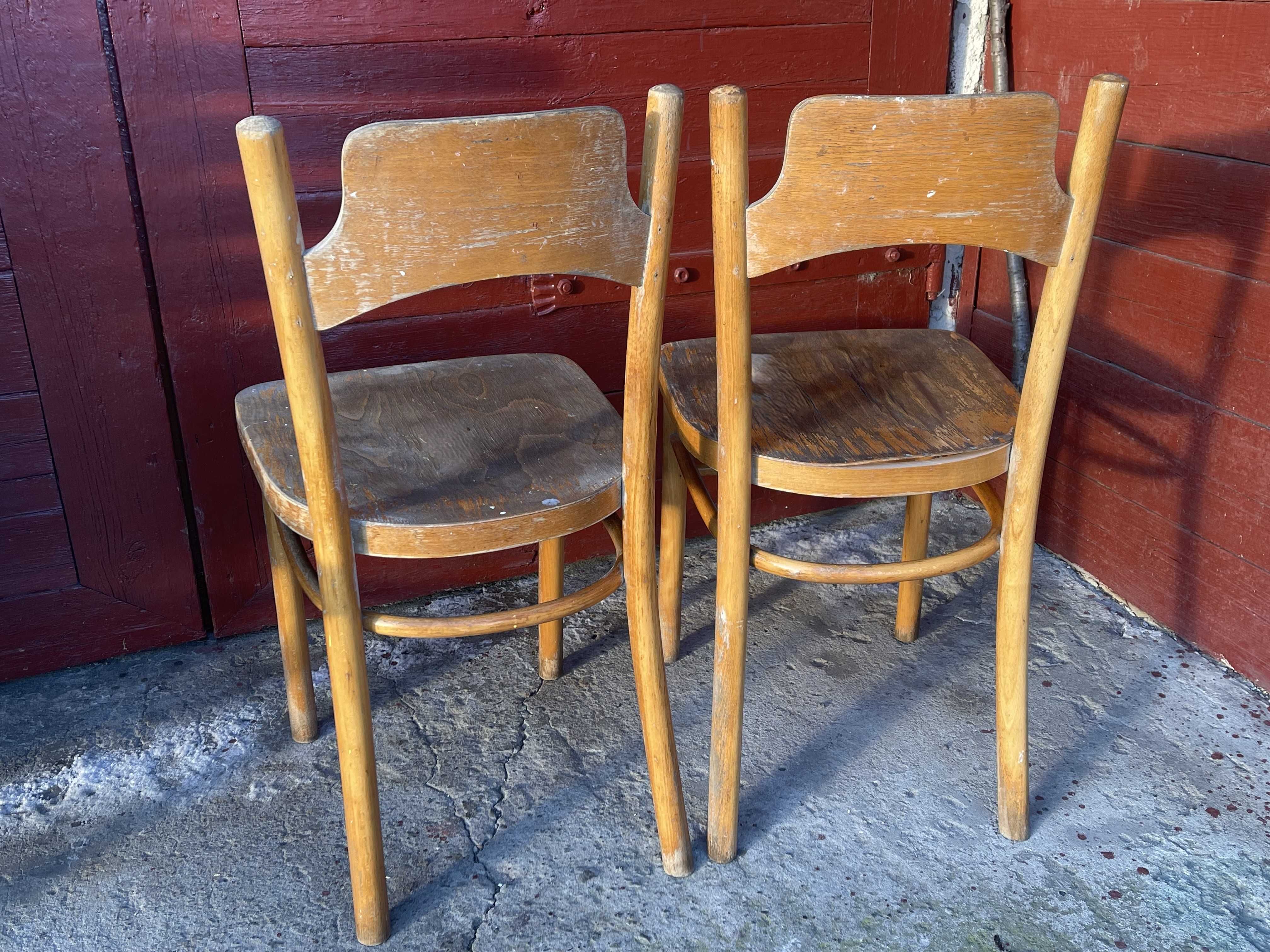KPL 2 stare krzesła gięte PRL krzesło stołek Jasienica Thonet meble