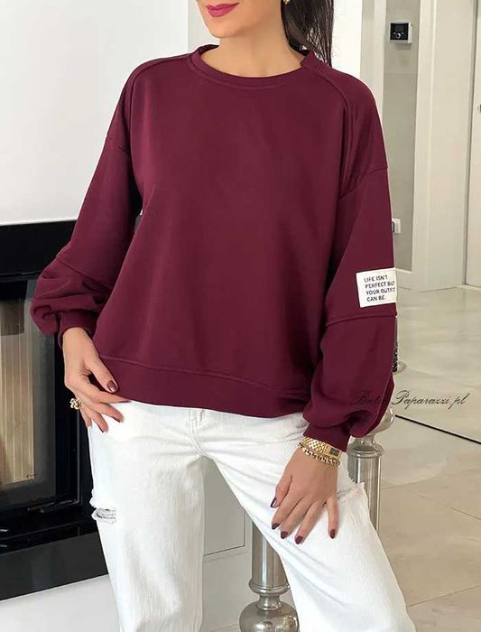 Bluza Azzara Italy Jasne Bordo