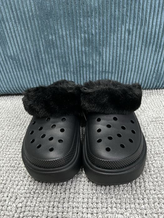 Klapki damskie Crocs Stomp Lined Clog r. 42-43 d. 11 NOWE Czarne