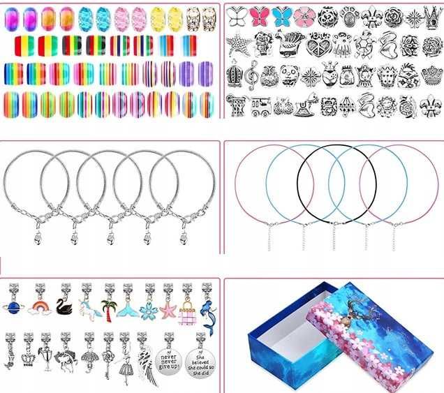 zestaw do tworzenia biżuterii bransoletek 110 szt