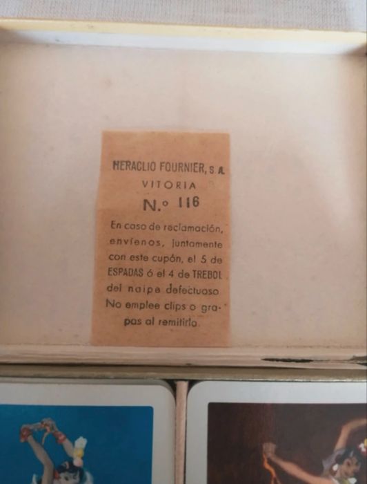 Cartas vintage Heraculo Fournier  2 baralhos