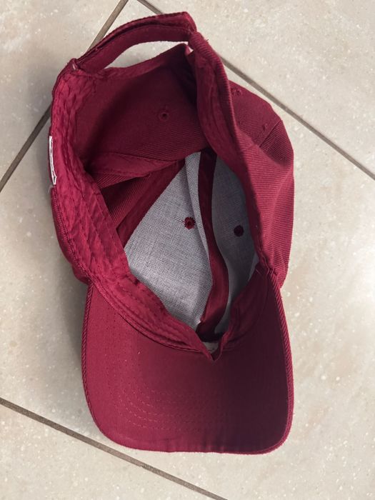 Alpha Industries bordowa czapka z daszkiem, kaszkiet, logowana