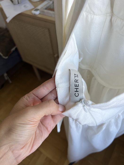 Сукня  молочна Cher17, розмір XL,  коктейльна, з відритою спиною