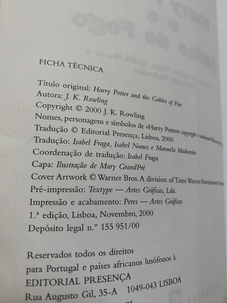 Harry Potter - primeiras edições