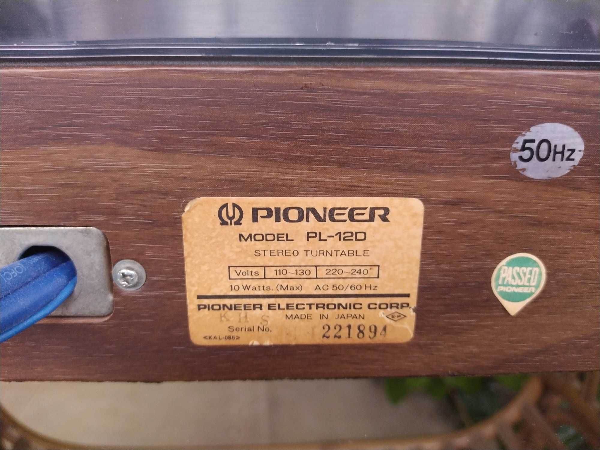 Gramofon Pioneer PL-12D Shure M75ED mk. 2