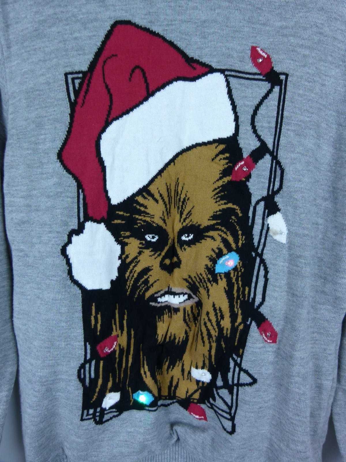 TU - Star Wars świąteczny sweter bawełna światełka / S