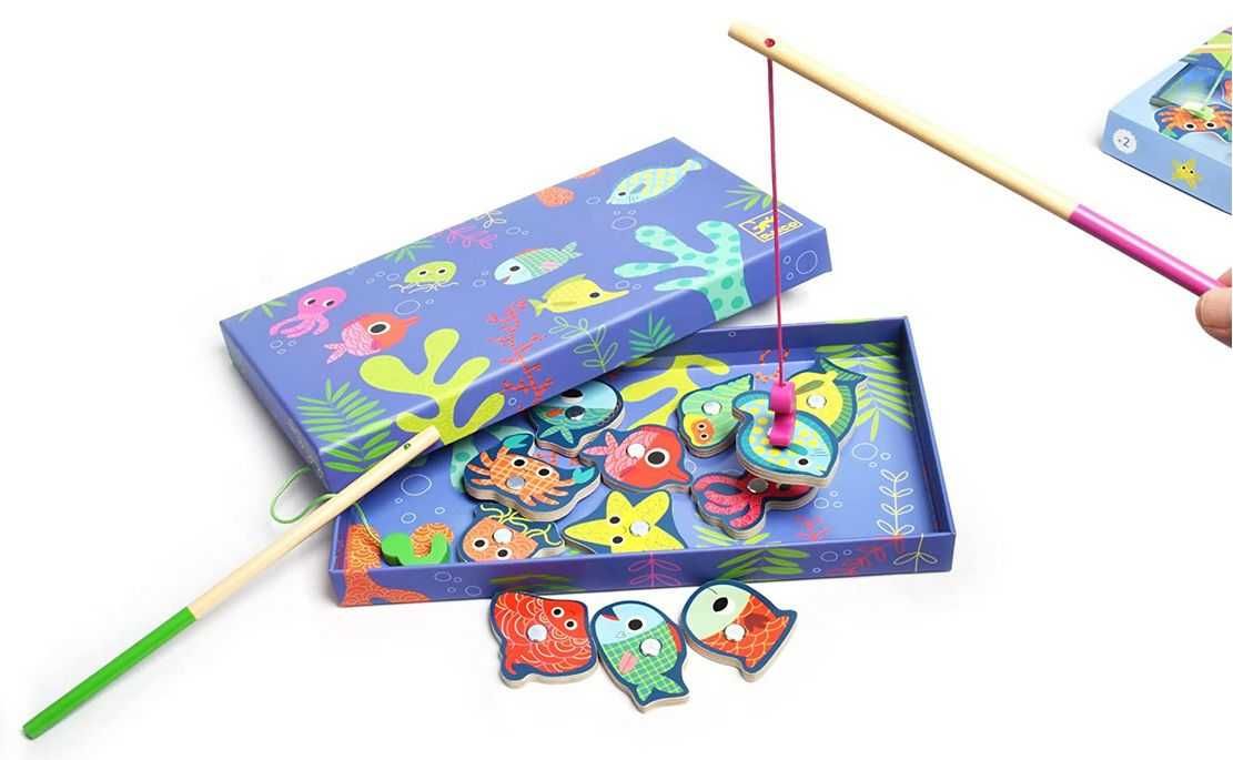 WĘDKOWANIE łowienie magnetyczne / Colour gra edukacyjna Djeco 01653