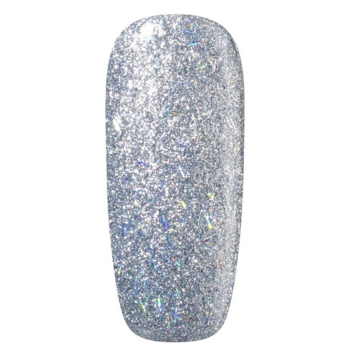 Лак для ногтей Sophin 374 Glamour 12ml серебро с яркими блестками