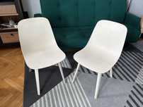 Białe krzesła IKEA ODGER  jak nowe! Styl skandynawski