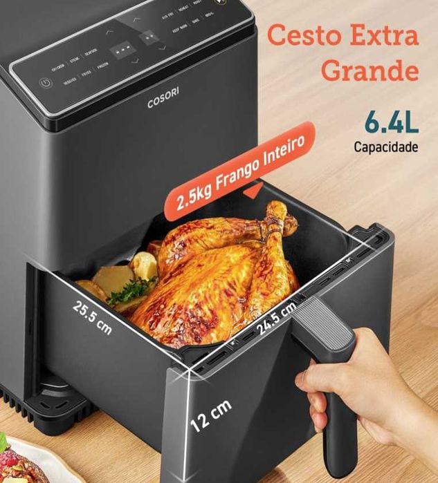 Fritadeira ar COSORI Dual Blaze 6.4Litre Smart Air Fryer + acessórios