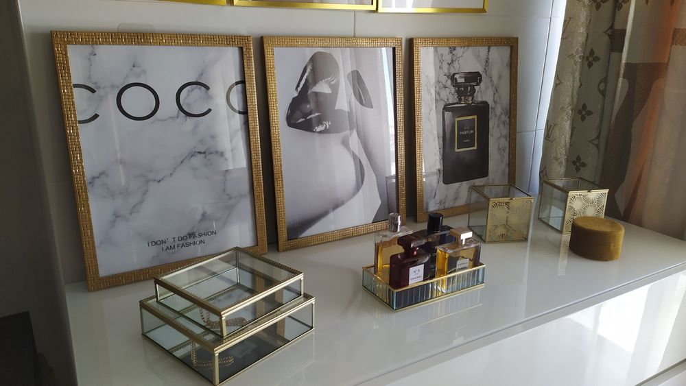 NOVO: conjunto de 3 molduras com 3 telas