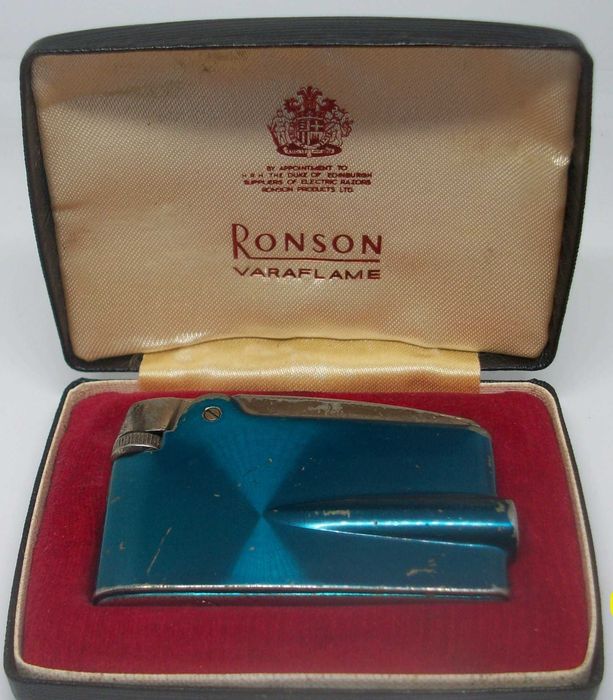 zapalniczka ronson adonis w pudełku po serwisie ciekawy kolor obudowy