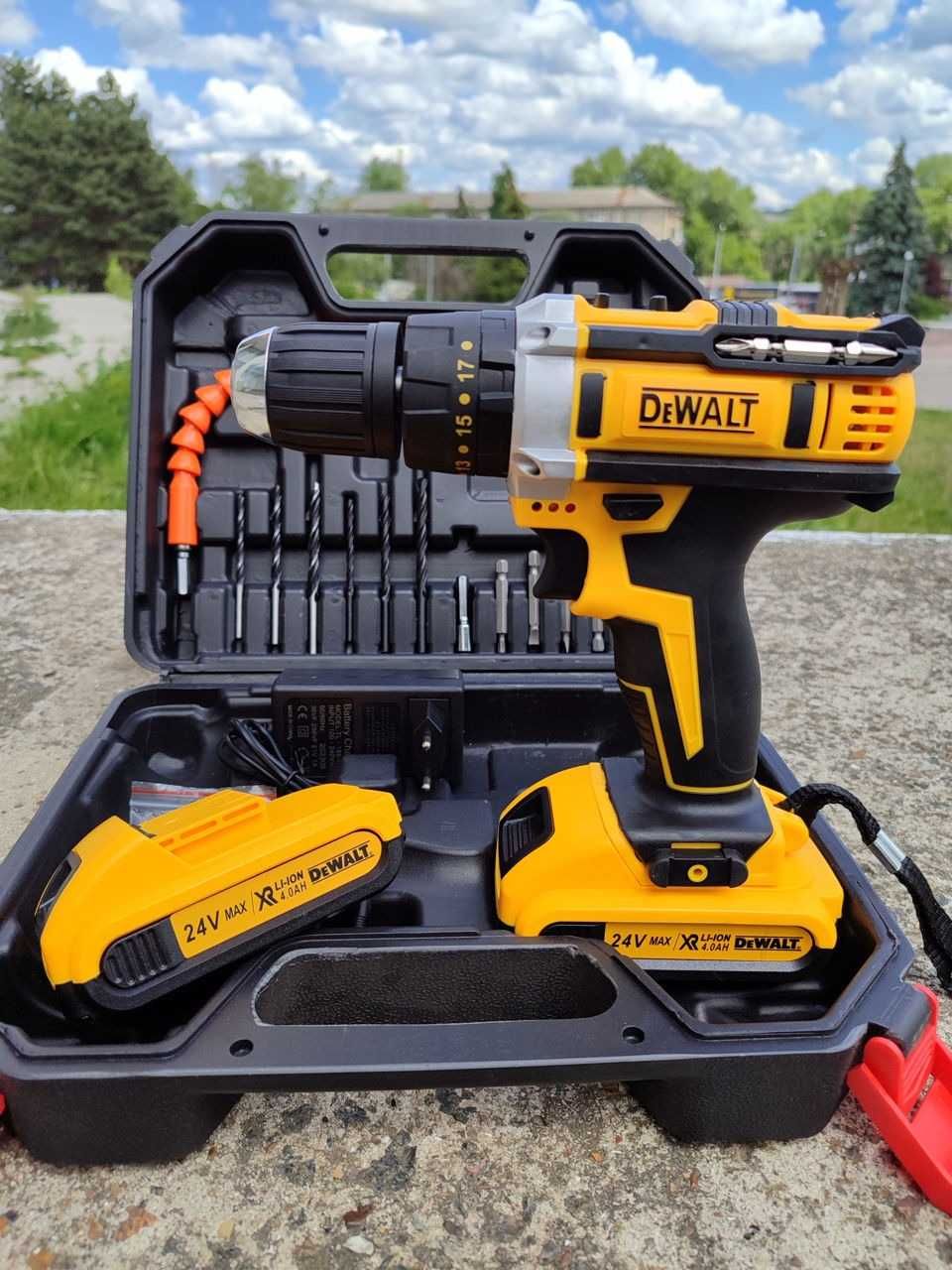 ‼️ Ударный шуруповёрт DeWalt 24v. 2️⃣ аккумулятора. Шурупокруп девольт