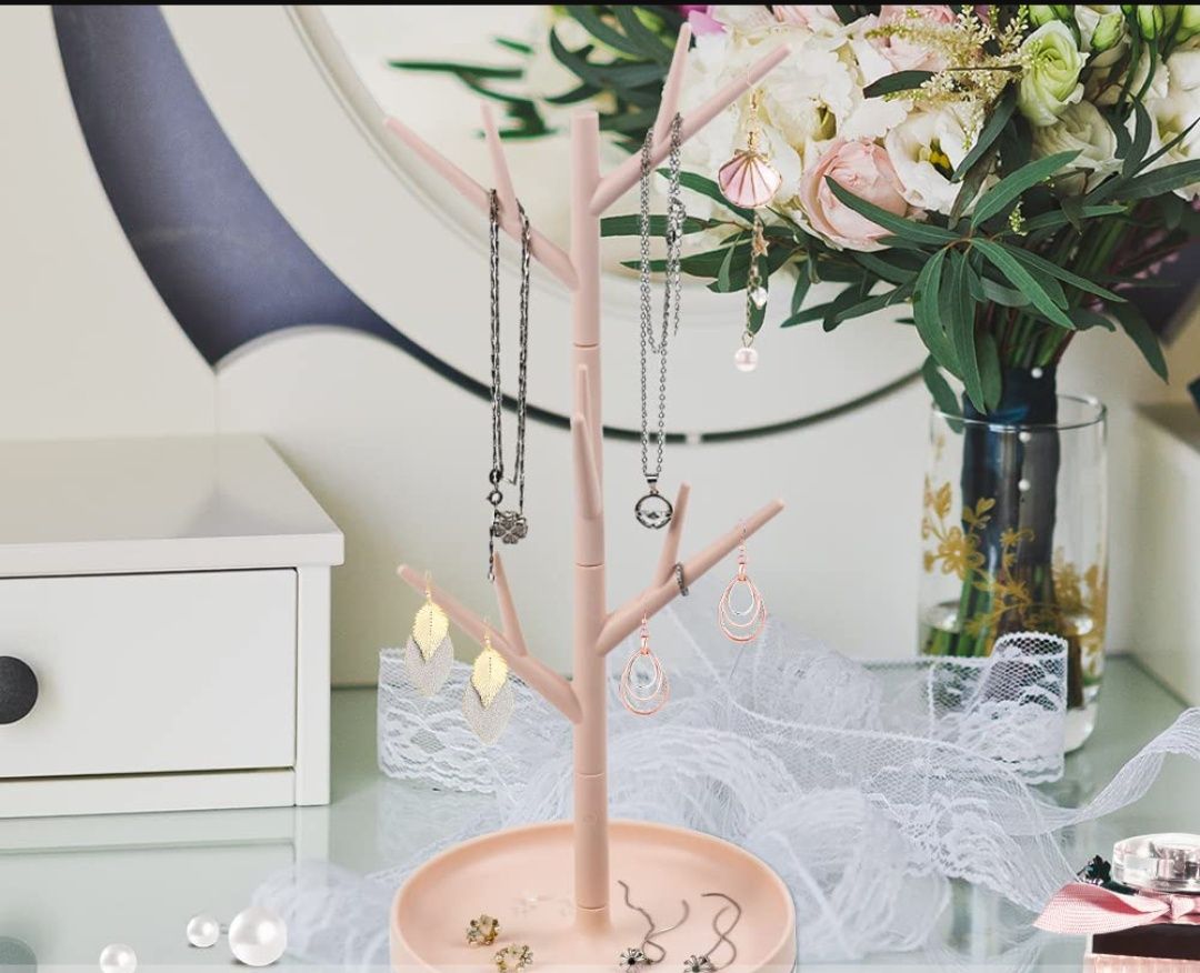 Drzewko jubilerskie stojak na biżuterie pierścionki ekspozytor naszyjn