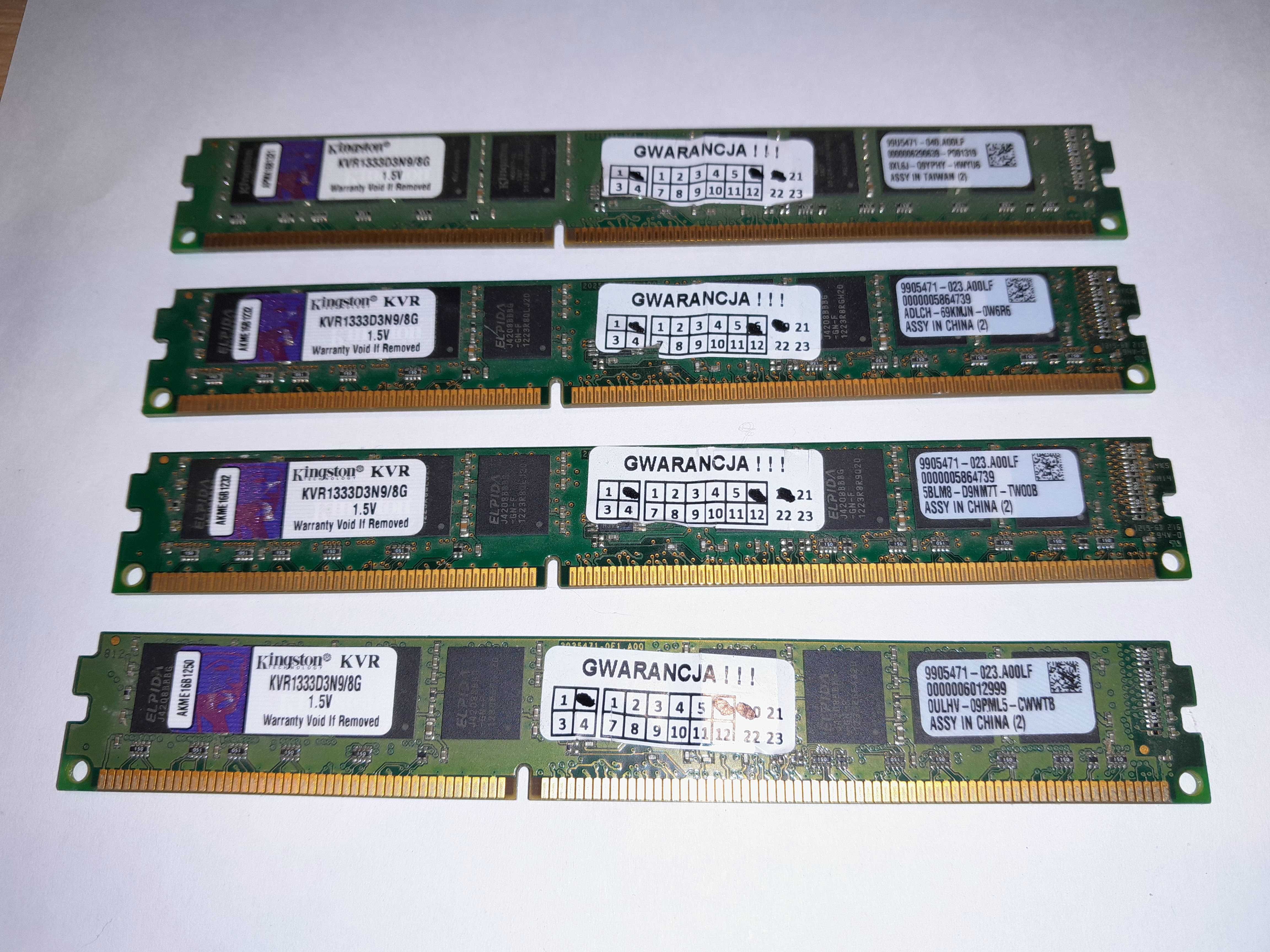 Pamięć RAM DDR3 32GB (4x8GB) DIMM 1600/1333MHz