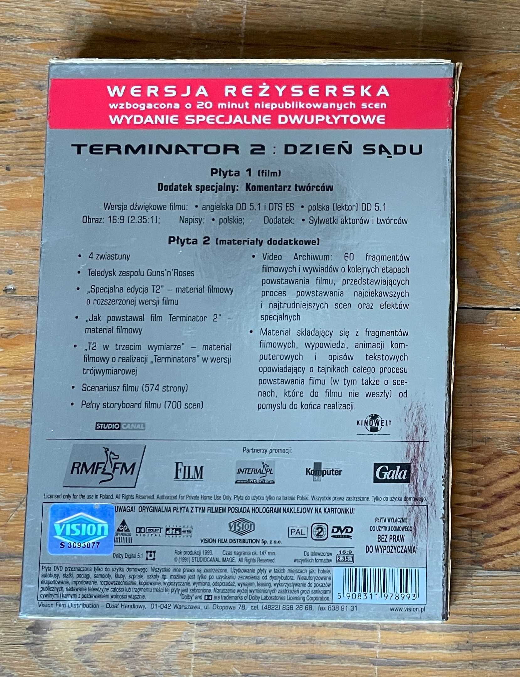 TERMINATOR 2 wydanie specjalne na 2 płytach DVD