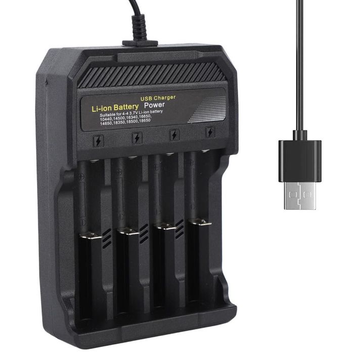 Зарядний пристрій на 4 акумулятора Li-ion, від USB, 4,2V/2A, MS-5D84A