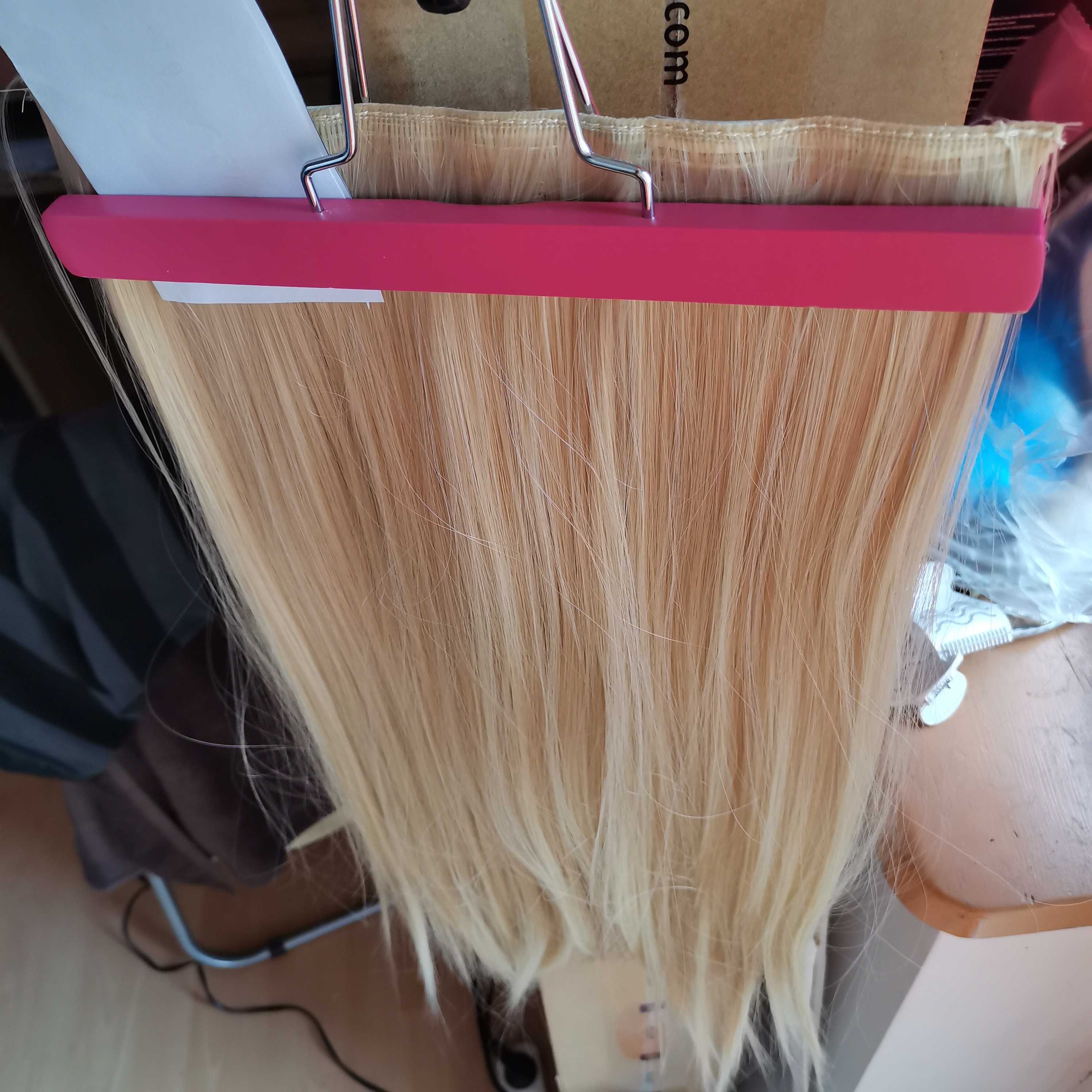 Doczepiane włosy, treska clip in baleyage blond 16#613