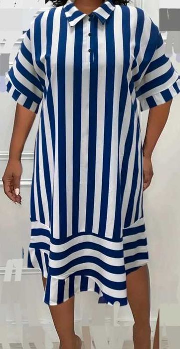 Vestido largo riscas