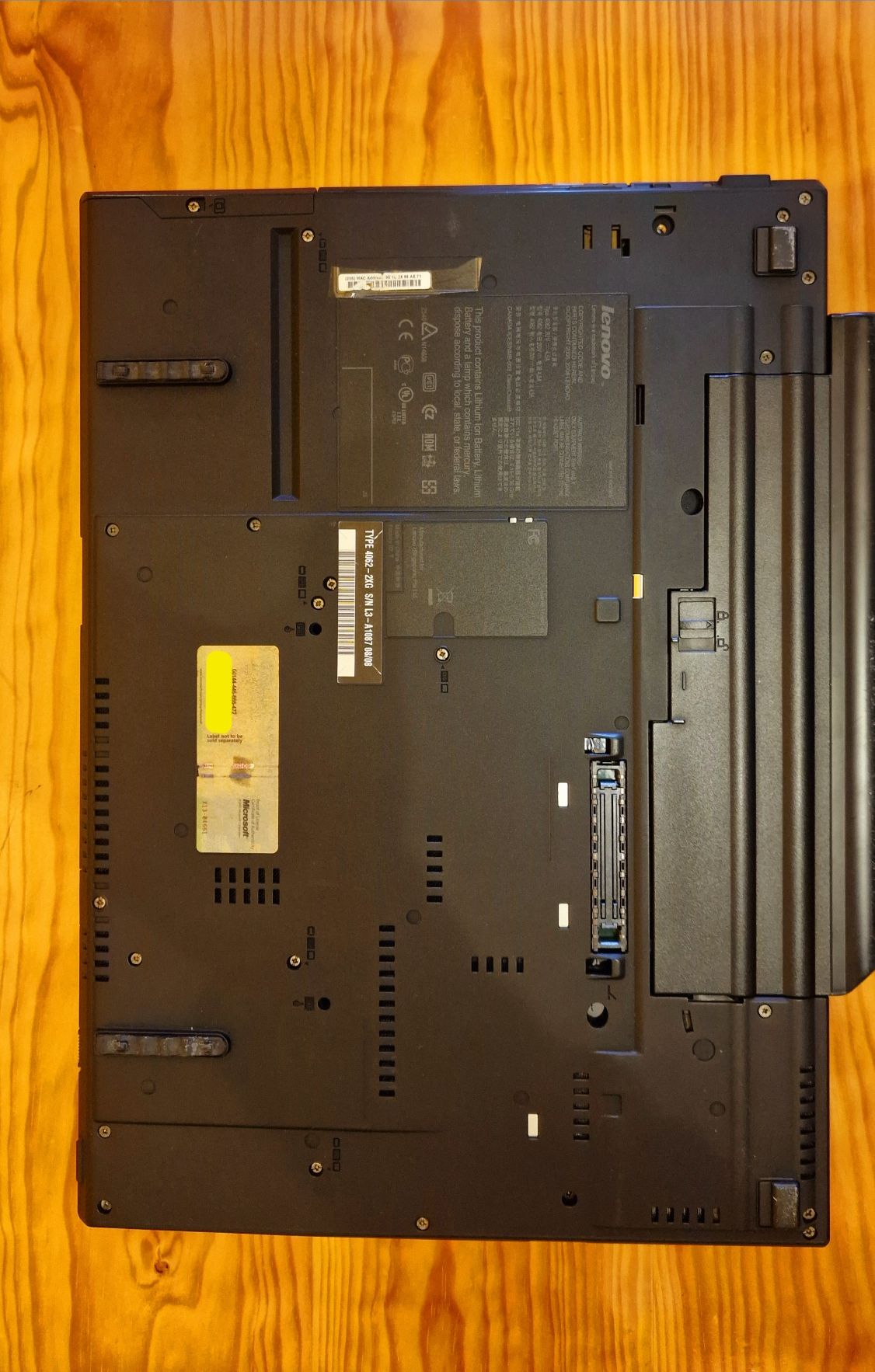 Lenovo thinkpad W500. Para peças, a funcionar.