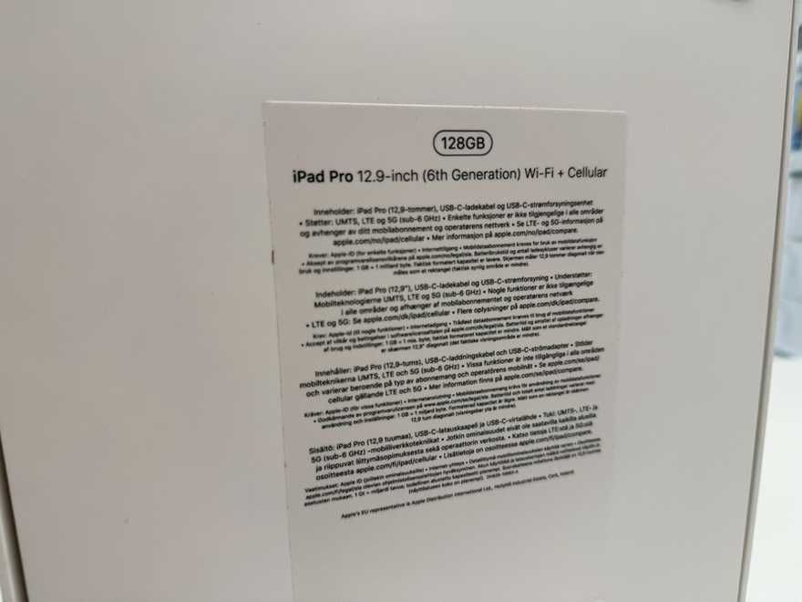 NOWY Apple iPad Pro 12.9 M2 128GB 5G Wi-Fi + Cellular MP1X3FDA Silver