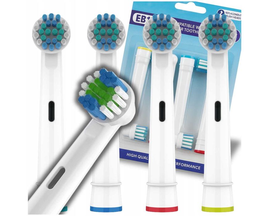 4x Końcówki do Szczoteczki OralB Braun Elektrycznej Dzieci Dorośli