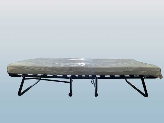 Łóżko polowe 90x200 cm z materacem piankowym memory 12 cm