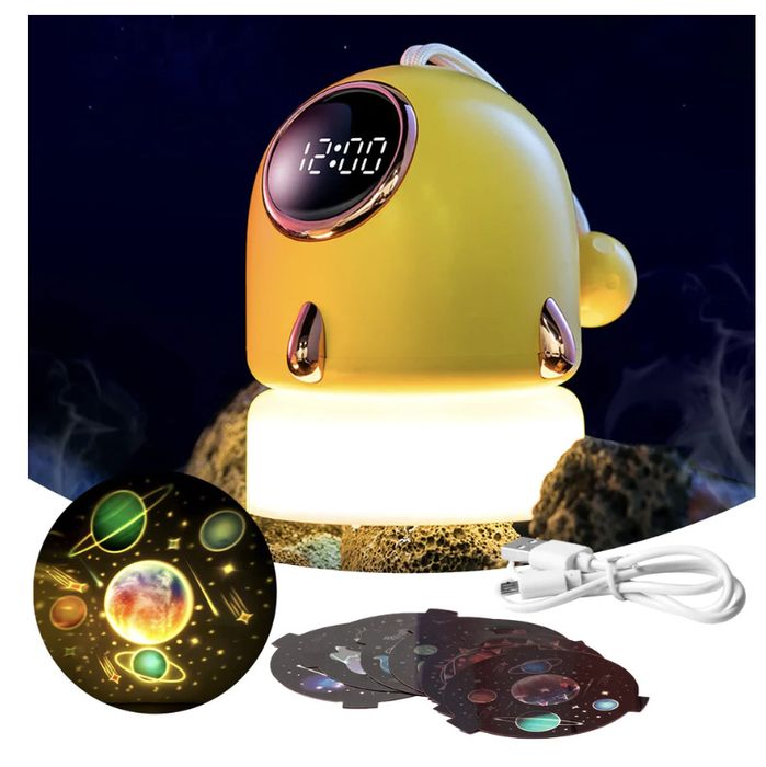 Lampka nocna z projektorem Rakieta 3 różne opcje oświetlenia