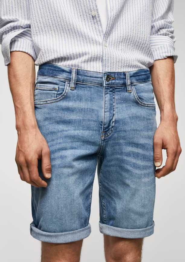 Dżinsy męskie krótkie slim 36 S bermudy MANGO NOWE z metką sklep:139zł