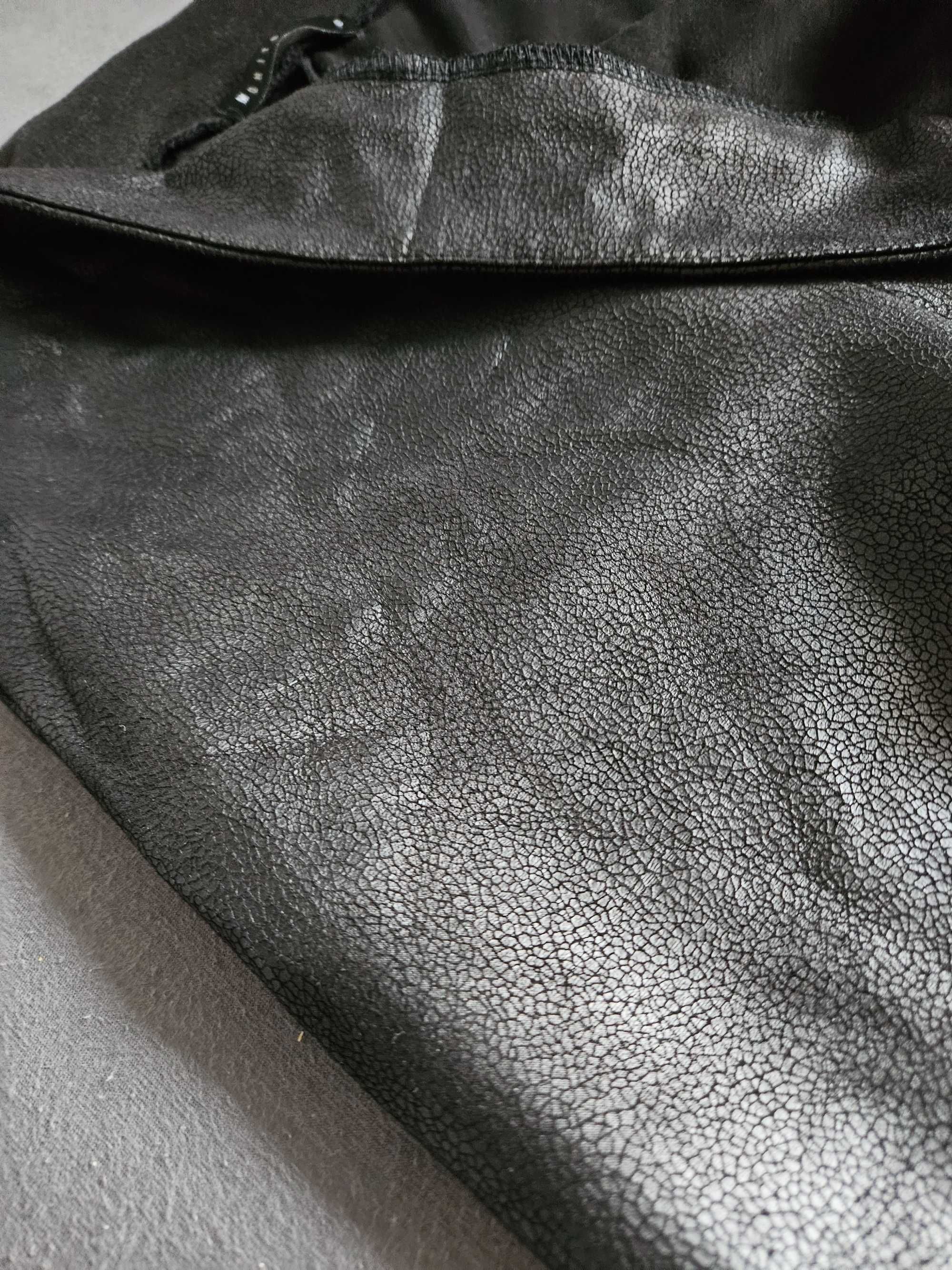 Legginsy obcisłe spodnie czarne skórzane mohito rozmiar s jak nowe