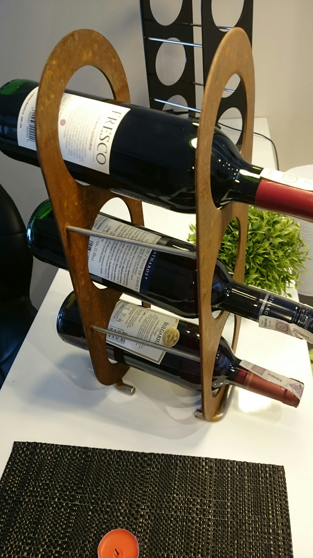 Stojak na Wino STAL Corten Design Loft Industrial