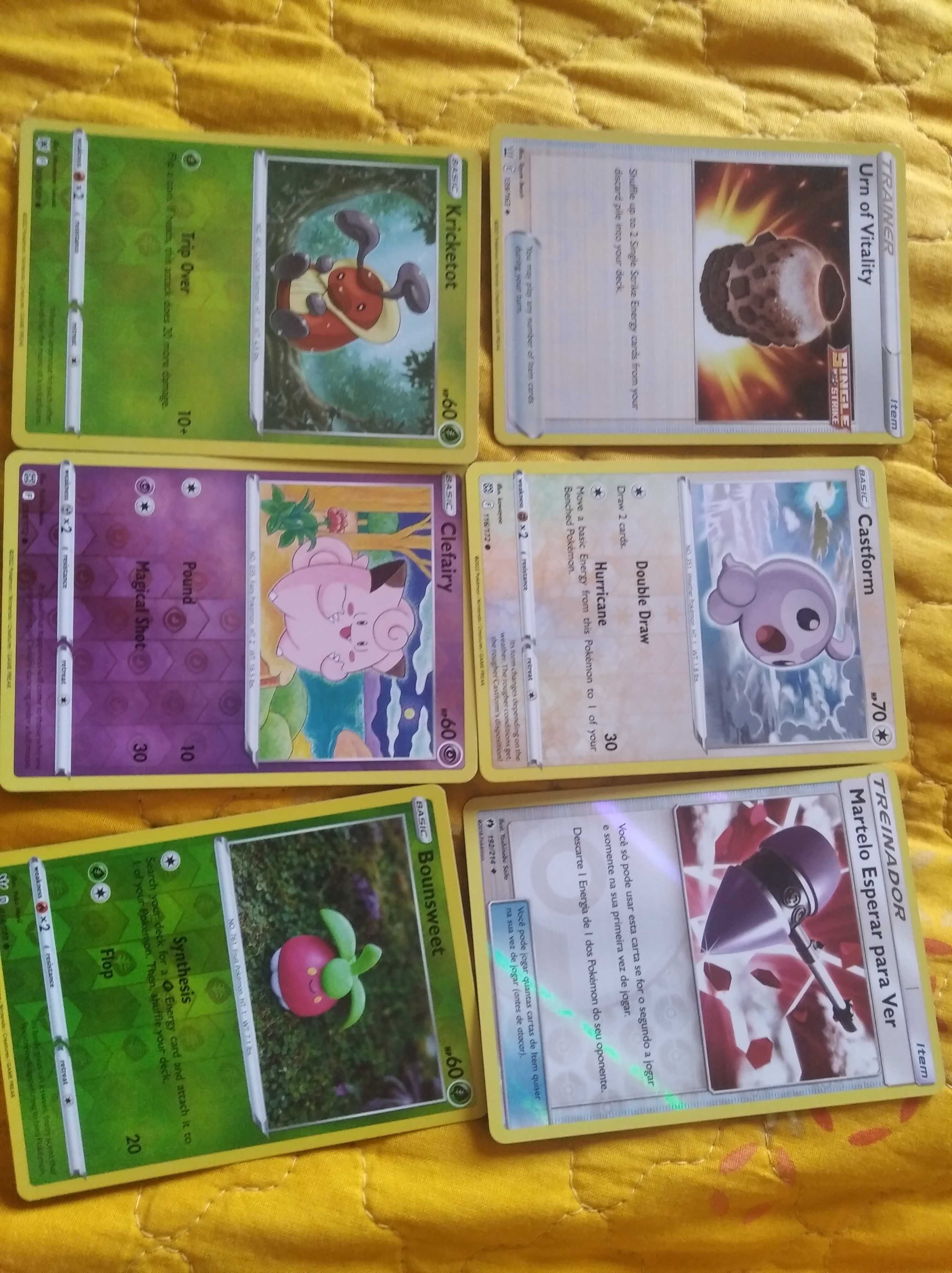 Cartas Pokémon variadas