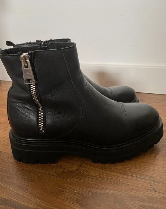 Buty Botki GINO ROSSI - 37 - Skóra naturalna ZIP