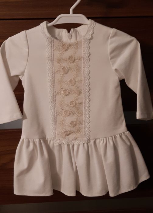 Komplet  ubranko do chrztu Balumi r.80 sukienka  i bolerko