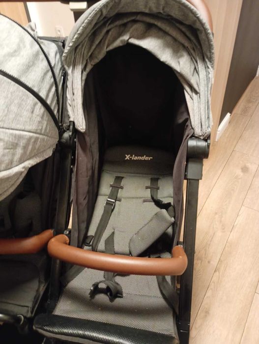 Wózek Dwuosobowy dziecięcy X-lander 2W1 X-double gray + gondola