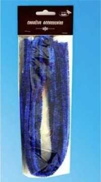 Druty chenille niebieskie 9mmx50cm 10szt