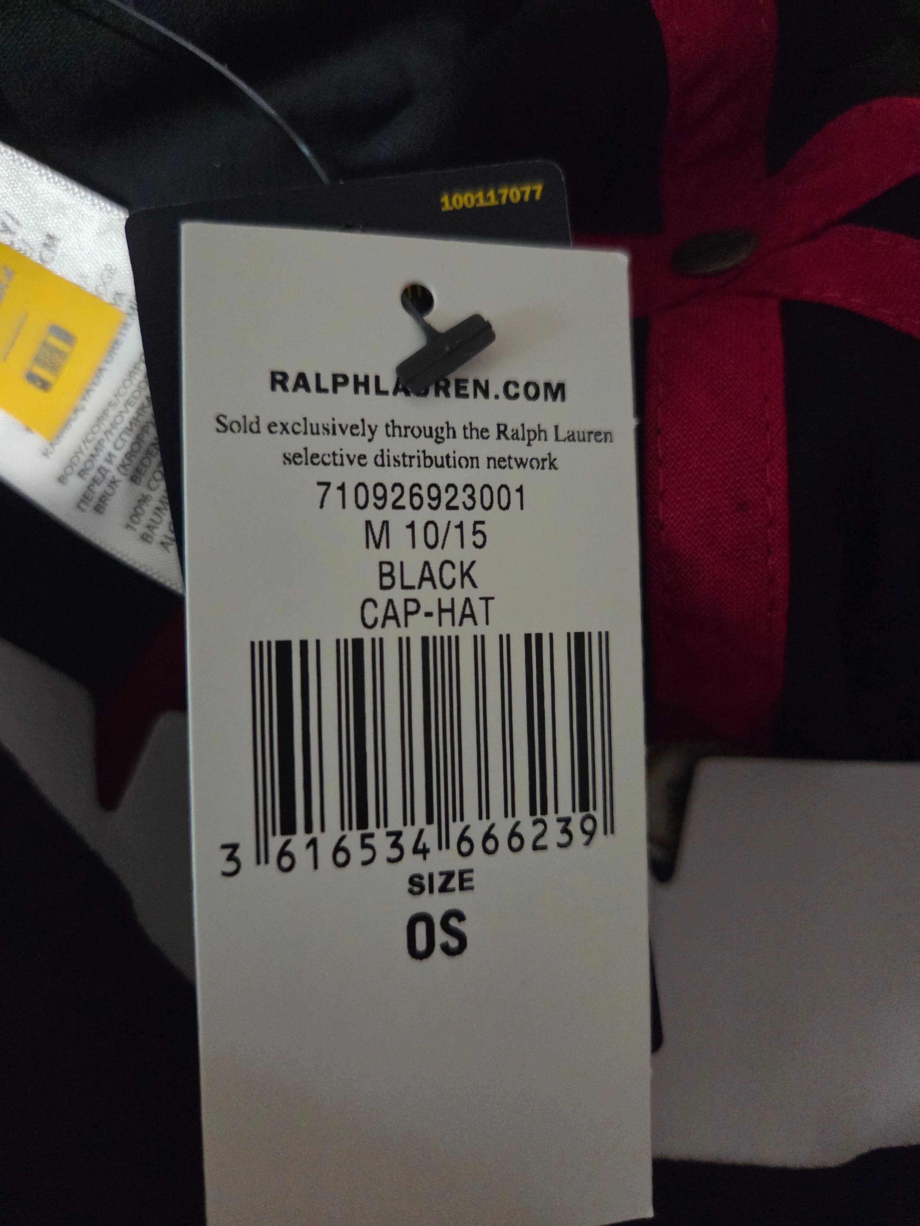 NOWA Czapka Polo Ralph Lauren z Daszkiem Czarna Bear Haftowane Logo