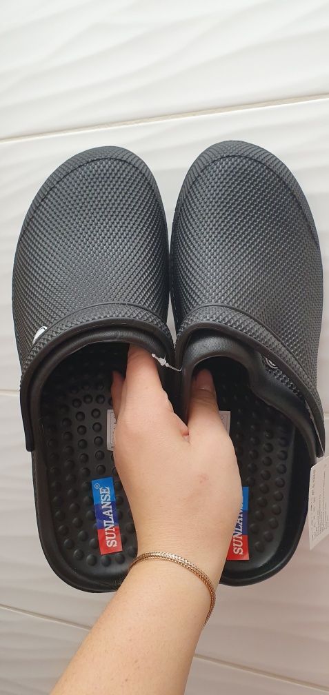 Klapki laczki krokodylki bez dziurek 47 a'la crocsy nadwymiarowe duże