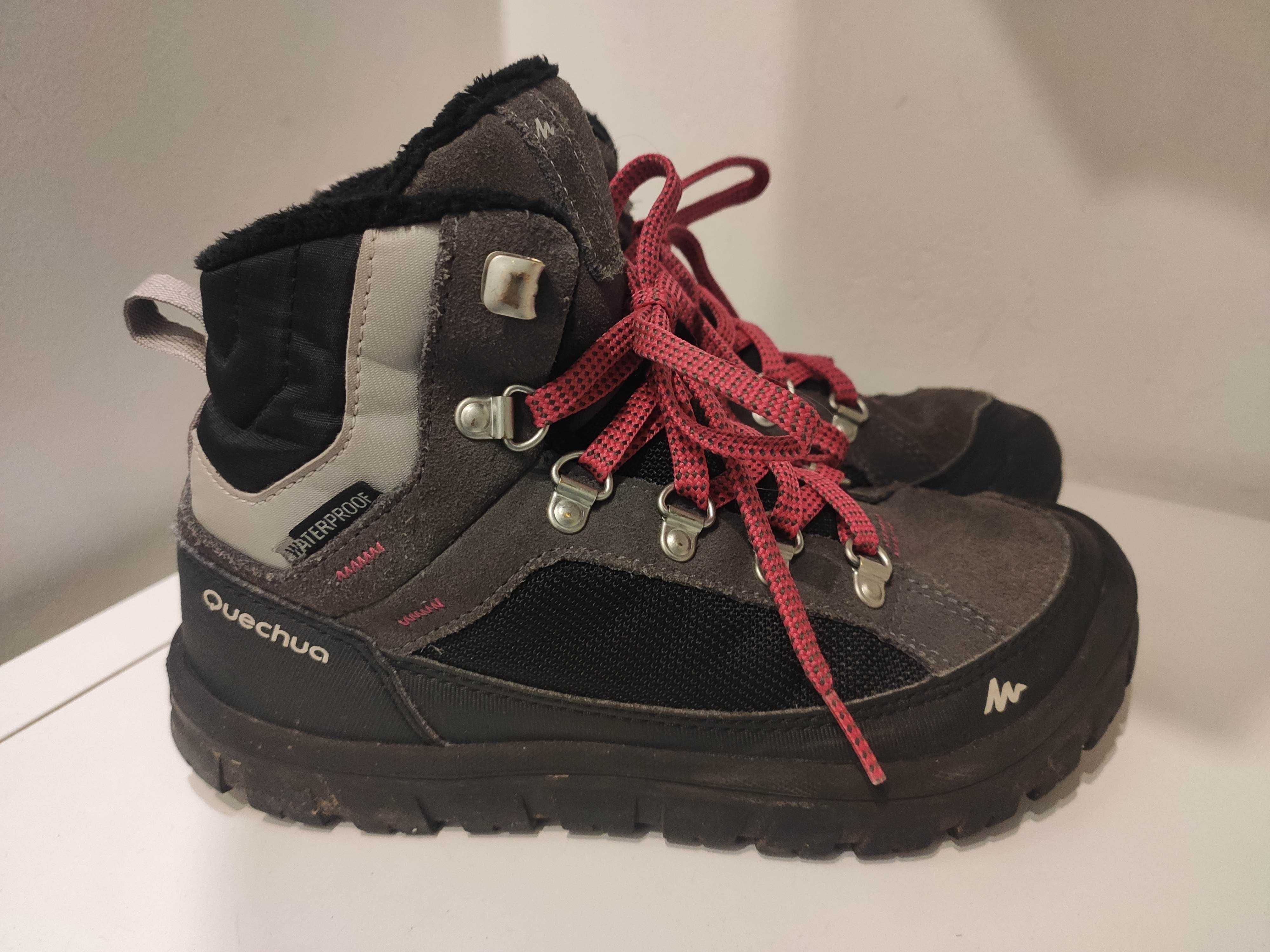 Buty zimowe dziecięce Quechua Decatchlon r. 32