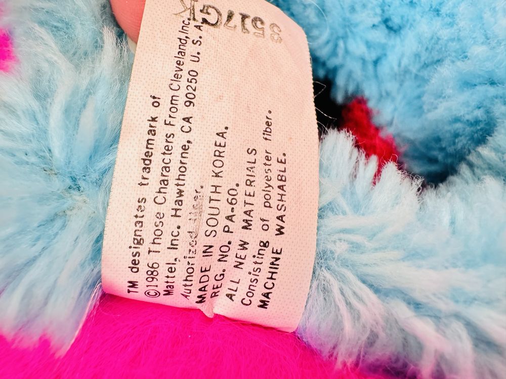 Pluszak miś Puffling różowy Popples, Mattel, vintage 1986