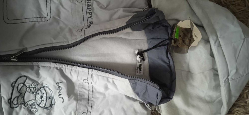 Комбінезон зимовий роздільний 6 місяців 68р сірий новий для хлопчика