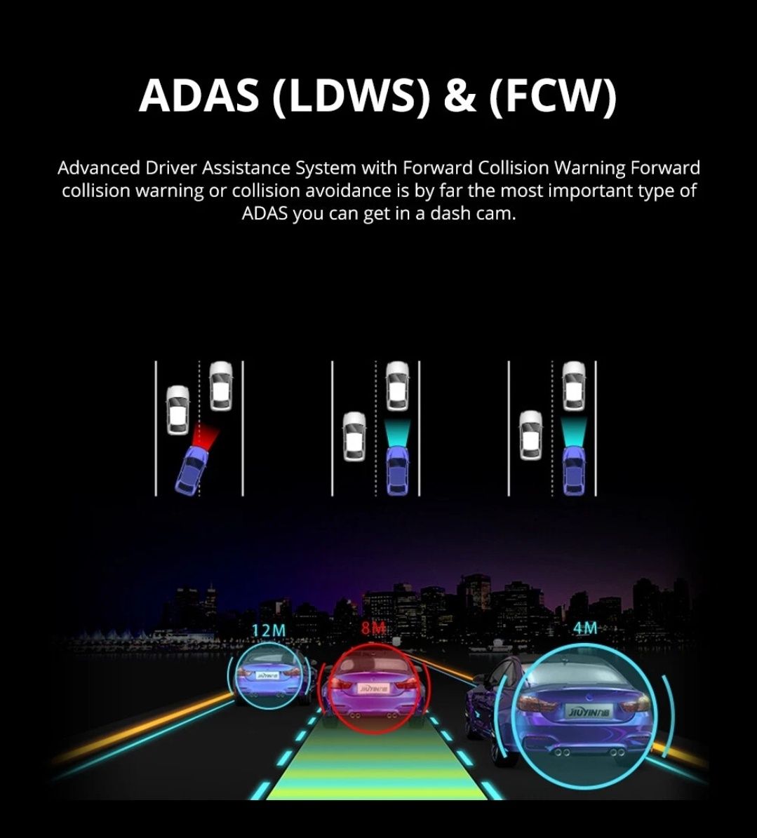 AZDOME 4K/2160P Dashcam GPS WiFi ADAS Kamera Auto DVR Recorder Nachtsi