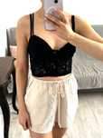 Nowy koronkowy top Sinsay braletka crop top XS/34