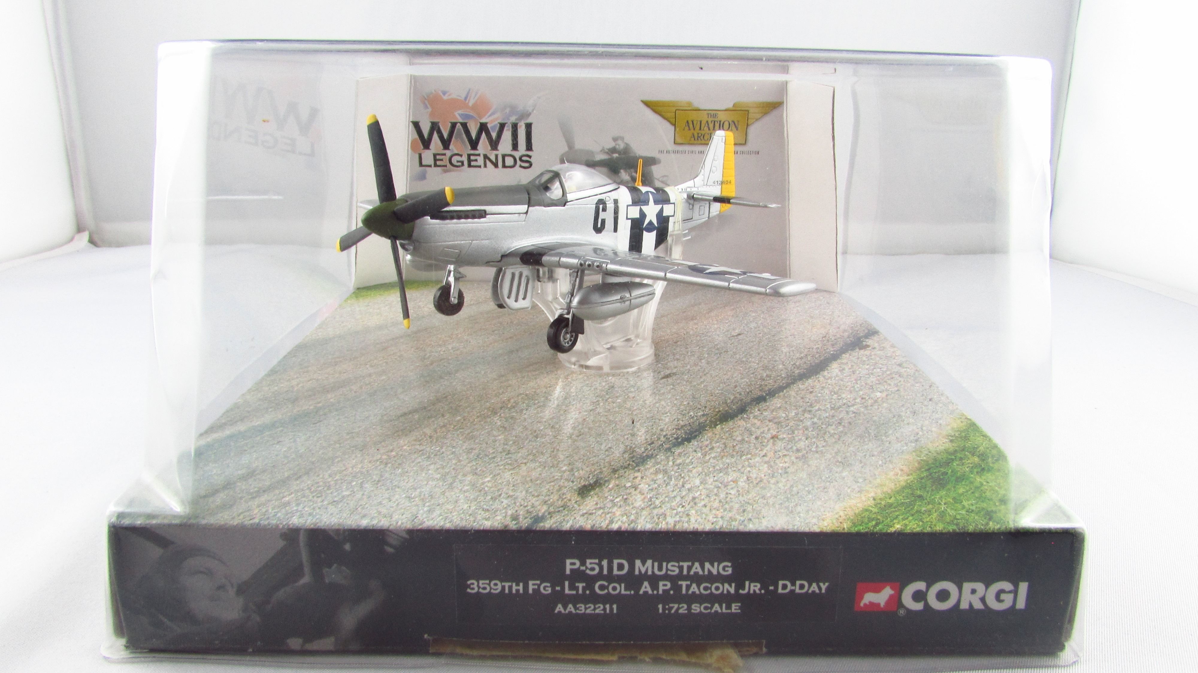 CORGI - P-51D Mustang Metalowy Model Samlot Myśliwiec 1:72