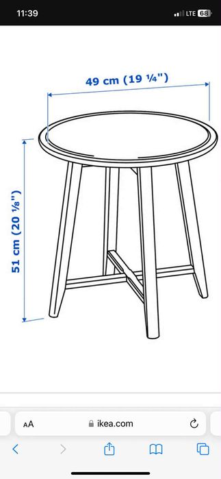 Sprzedam dwa czarne stoliki Ikea