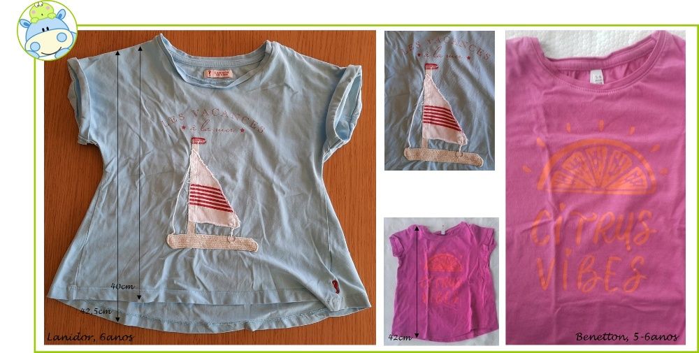 5-6Anos Menina Primavera/Verão - camisas e blusas